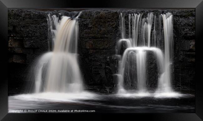 Two cascades 1048 Framed Print by PHILIP CHALK