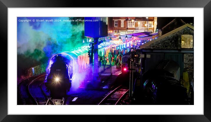 Swanage Station at Christmas Framed Mounted Print by Stuart Wyatt