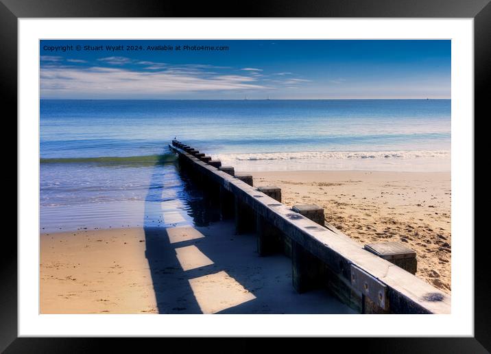 Swanage Beach Scene Framed Mounted Print by Stuart Wyatt