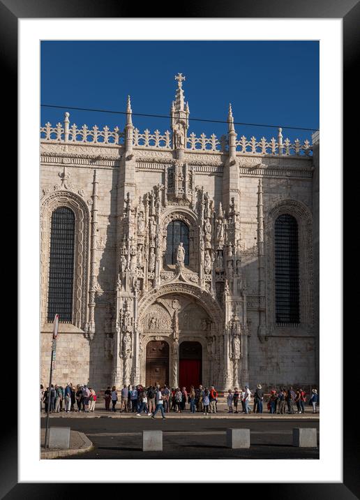 South Portal to Jeronimos Monastery in Lisbon Framed Mounted Print by Artur Bogacki