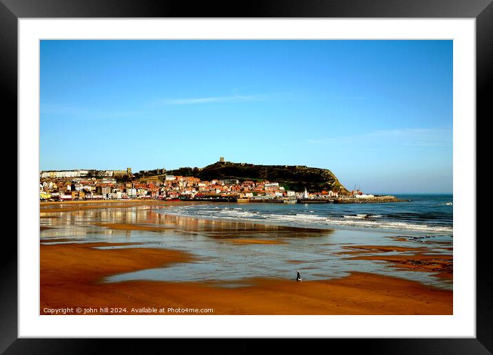 Scarborough. Framed Mounted Print by john hill