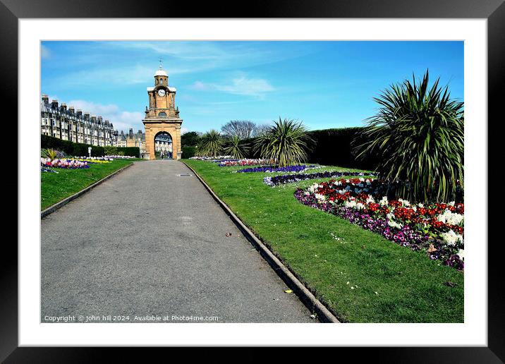 South cliff gardens, Scarborough, Yorkshire. Framed Mounted Print by john hill
