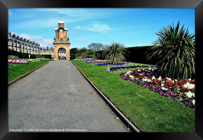South cliff gardens, Scarborough, Yorkshire. Framed Print by john hill