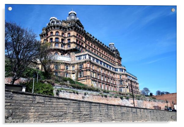 The Grand hotel, Scarborough. Acrylic by john hill