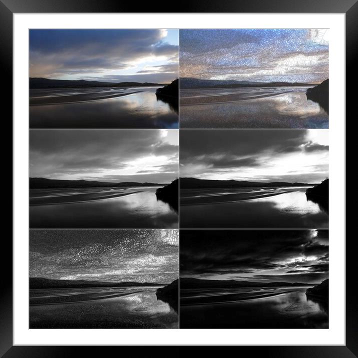 Dwyryd estuary, winter afternoon montage Framed Mounted Print by Paul Boizot