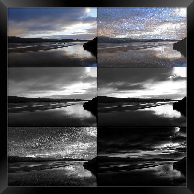 Dwyryd estuary, winter afternoon montage Framed Print by Paul Boizot
