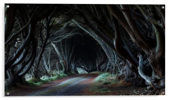 The Dark Hedges Acrylic by Steve Smith