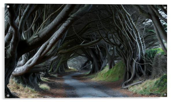 The Dark Hedges Acrylic by Steve Smith