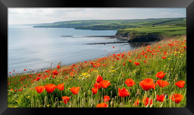 Poppy Field Framed Print by Airborne Images