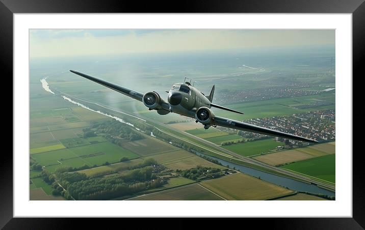 DC 3 Dakota Framed Mounted Print by Airborne Images