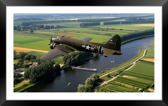 DC 3 Dakota Framed Mounted Print by Airborne Images