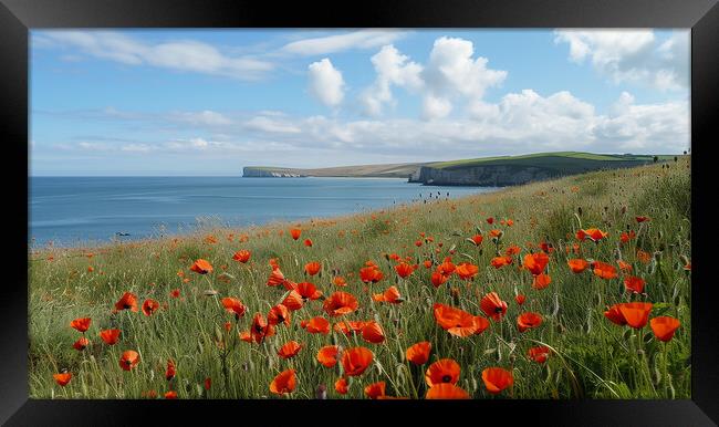 Poppy Field Framed Print by Airborne Images