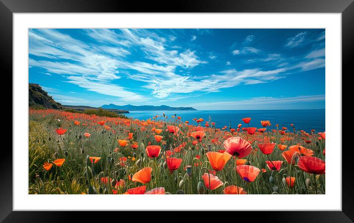 Poppy Field Framed Mounted Print by Airborne Images