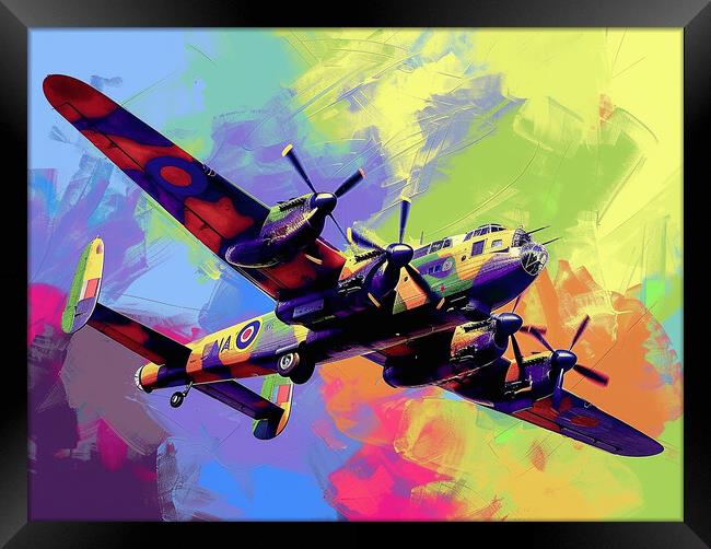 Lancaster Bomber Art Framed Print by Airborne Images