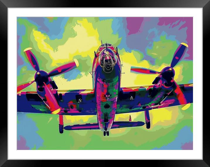Lancaster Bomber Art Framed Mounted Print by Airborne Images