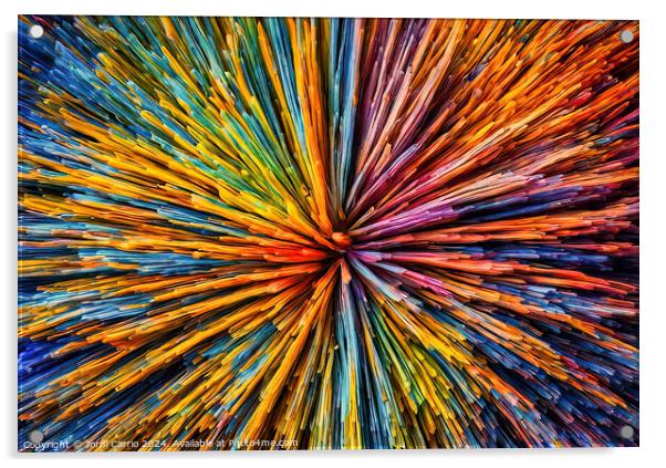Abstract chromatic explosion - GIA-2310-1115-OIL Acrylic by Jordi Carrio