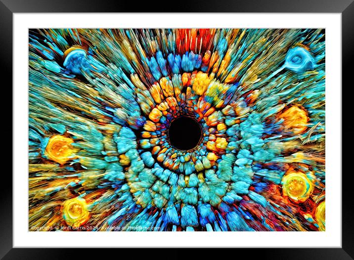 Igneous orbit of textures - GIA-2310-1117-OIL Framed Mounted Print by Jordi Carrio