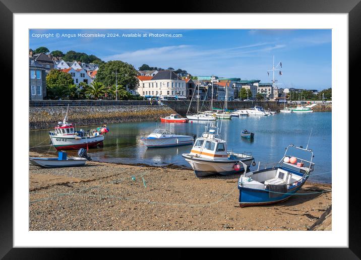 South Beach Marina in St Peter Port, Guernsey Framed Mounted Print by Angus McComiskey