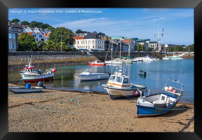 South Beach Marina in St Peter Port, Guernsey Framed Print by Angus McComiskey