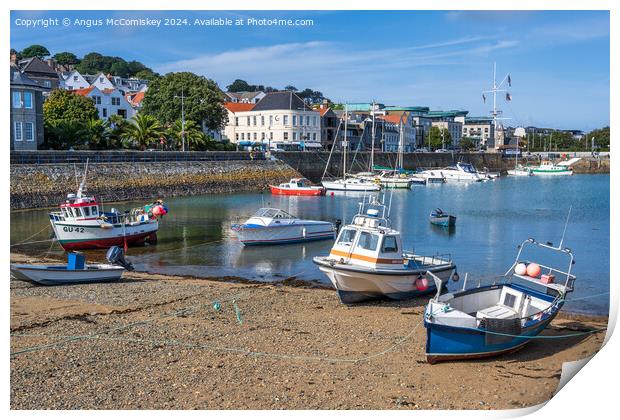 South Beach Marina in St Peter Port, Guernsey Print by Angus McComiskey