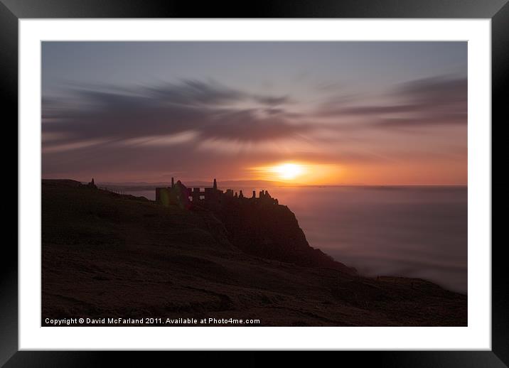 Sunset on the Antrim Coast Framed Mounted Print by David McFarland