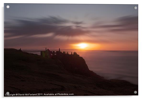 Sunset on the Antrim Coast Acrylic by David McFarland