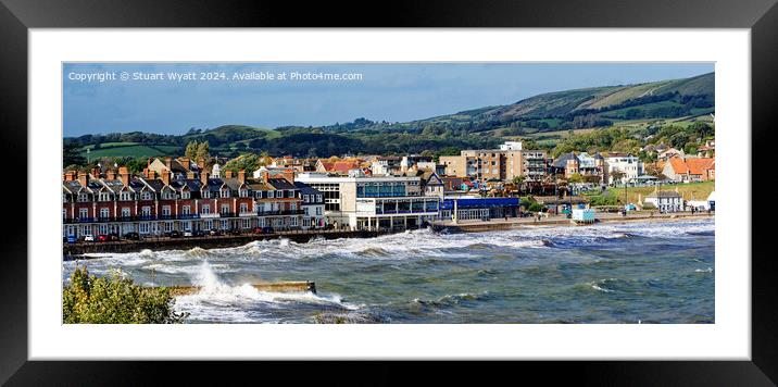 Swanage Panoramic Framed Mounted Print by Stuart Wyatt