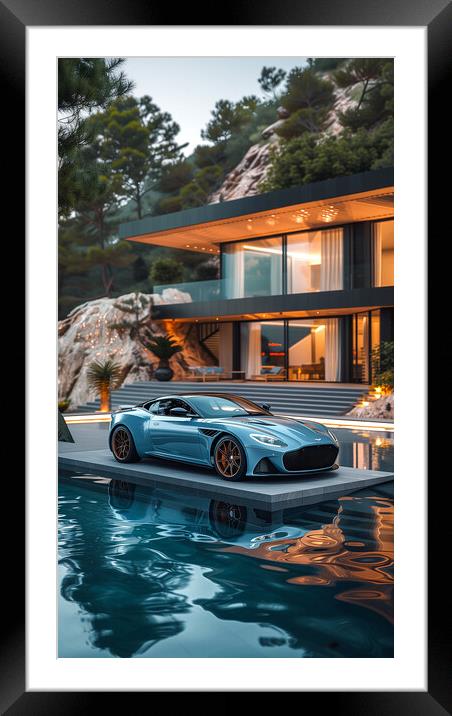 Aston Martin DB9 Framed Mounted Print by T2 