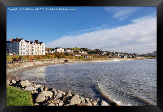 Welsh Coast Criccieth Beach Llyn Peninsula Wales Framed Print by Pearl Bucknall