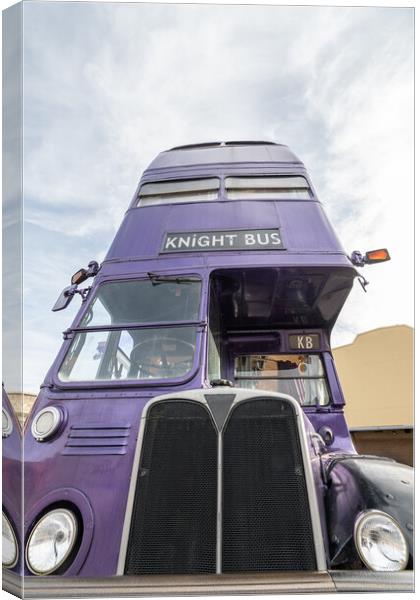 Wizarding World Knight Bus at The Making of Harry Potter Studio Tour, Leavesden, Hertfordshire, England Canvas Print by Dave Collins