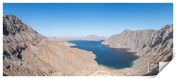 Khor Najd - Khawr Najd lagoon, Musandam, Oman Print by Dave Collins