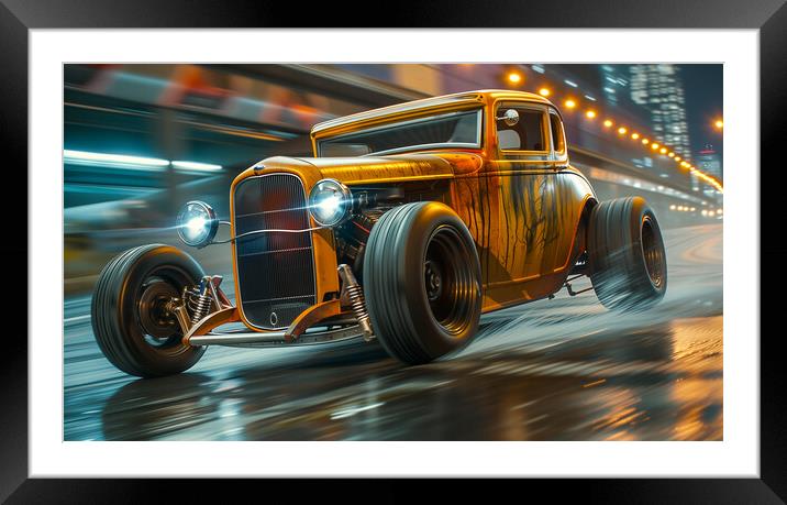 1928 Ford Briggs Rat Rod Framed Mounted Print by T2 