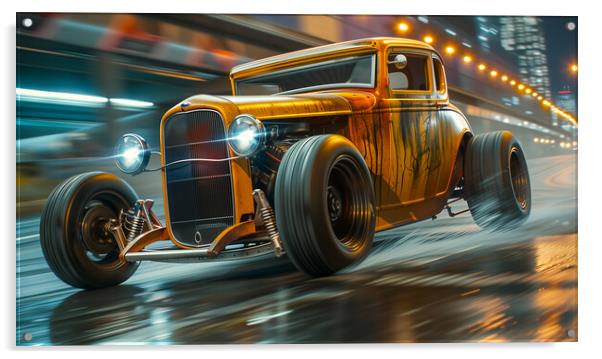 1928 Ford Briggs Rat Rod Acrylic by T2 