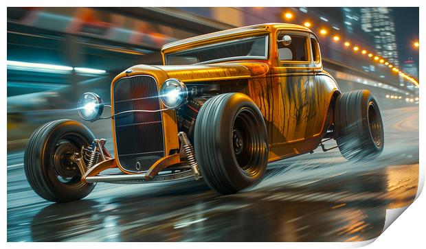 1928 Ford Briggs Rat Rod Print by T2 