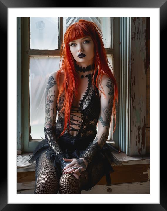Gothic Beauty Framed Mounted Print by T2 