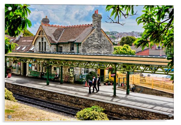 Swanage Railway Station Acrylic by Stuart Wyatt