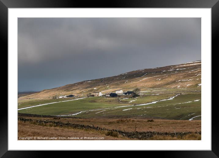 Green Hills Farm, Harwood, Teesdale Framed Mounted Print by Richard Laidler