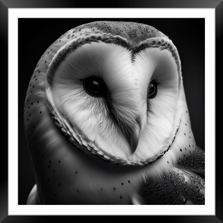 Barn Owl Framed Mounted Print by Scott Anderson