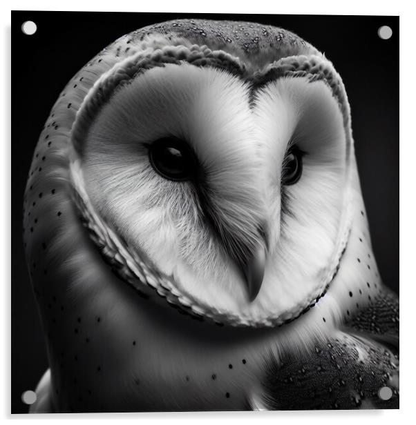 Barn Owl Acrylic by Scott Anderson