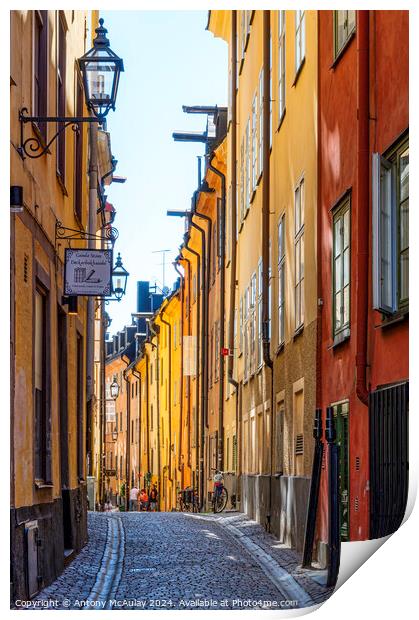 Stockholm Gamla Stan Prastgatan Print by Antony McAulay