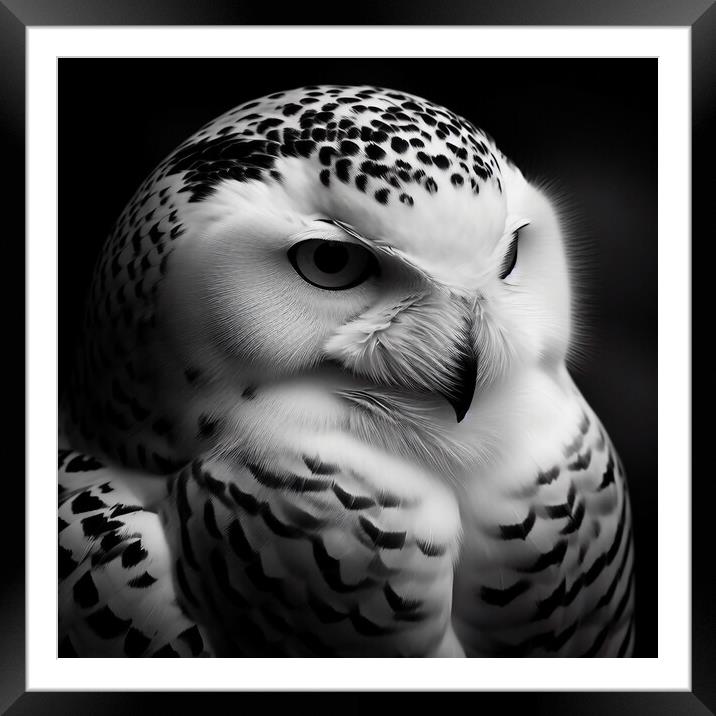 Snowy Owl Framed Mounted Print by Scott Anderson