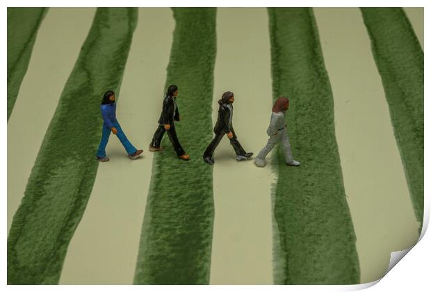 The Beatles Walk Again Print by Steve Purnell