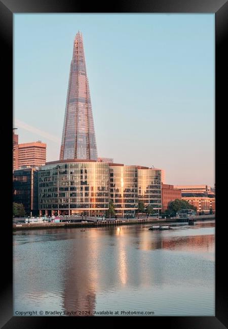 The Shard and River Thames, London Framed Print by Bradley Taylor