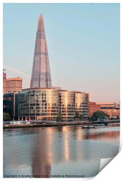 The Shard and River Thames, London Print by Bradley Taylor