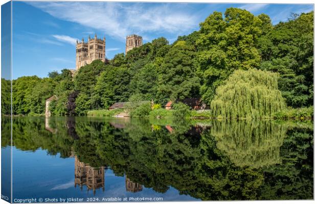Durham Cathedral from the riverside Canvas Print by Shots by j0kster 