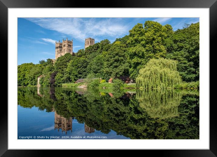 Durham Cathedral from the riverside Framed Mounted Print by Shots by j0kster 