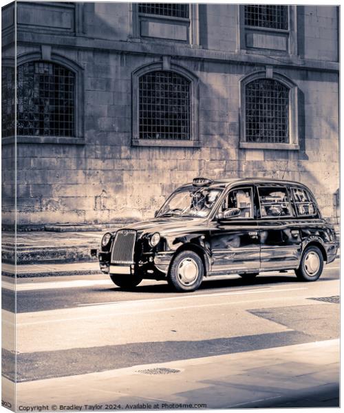 Classic London Black Cab Taxi Canvas Print by Bradley Taylor