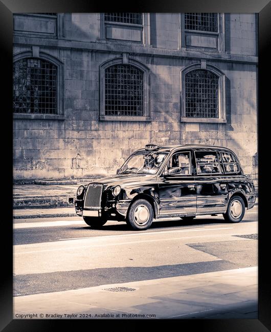 Classic London Black Cab Taxi Framed Print by Bradley Taylor