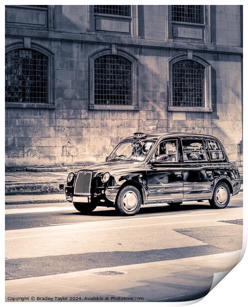 Classic London Black Cab Taxi Print by Bradley Taylor