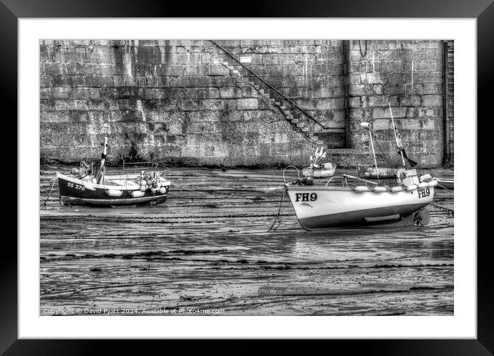 Newquay Fishing Boats Framed Mounted Print by David Pyatt